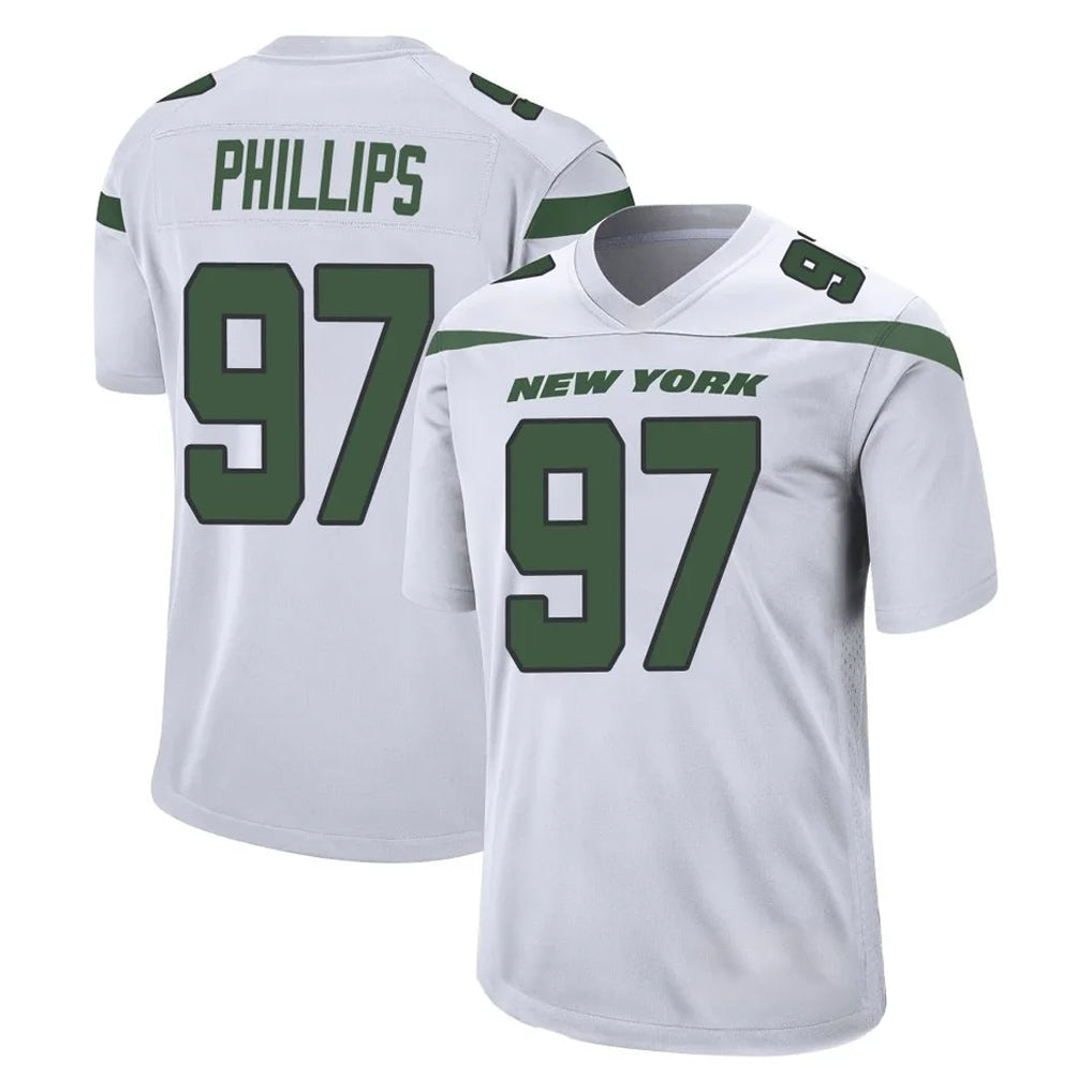 NY.Jets #97 Harrison Phillips Player White Spotlight Home Game Odoa Stitched Jerseys