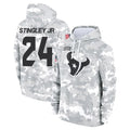 H.Texans #24 Derek Stingley Jr. Player Arctic Camo Salute to Service Hoodies Limited Game Odoa Stitched Jerseys
