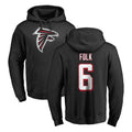 A.Falcons #6 Nick Folk Player Black LOGO Pullover Hoodies Home Game Odoa Stitched Jerseys