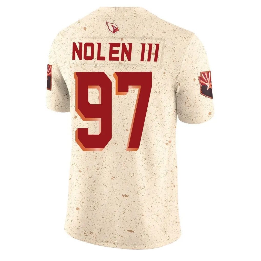 A.Cardinals #97 Walter Nolen III Player Cream Rivalries Collection Vapor Limited Home Game Odoa Stitched Jerseys