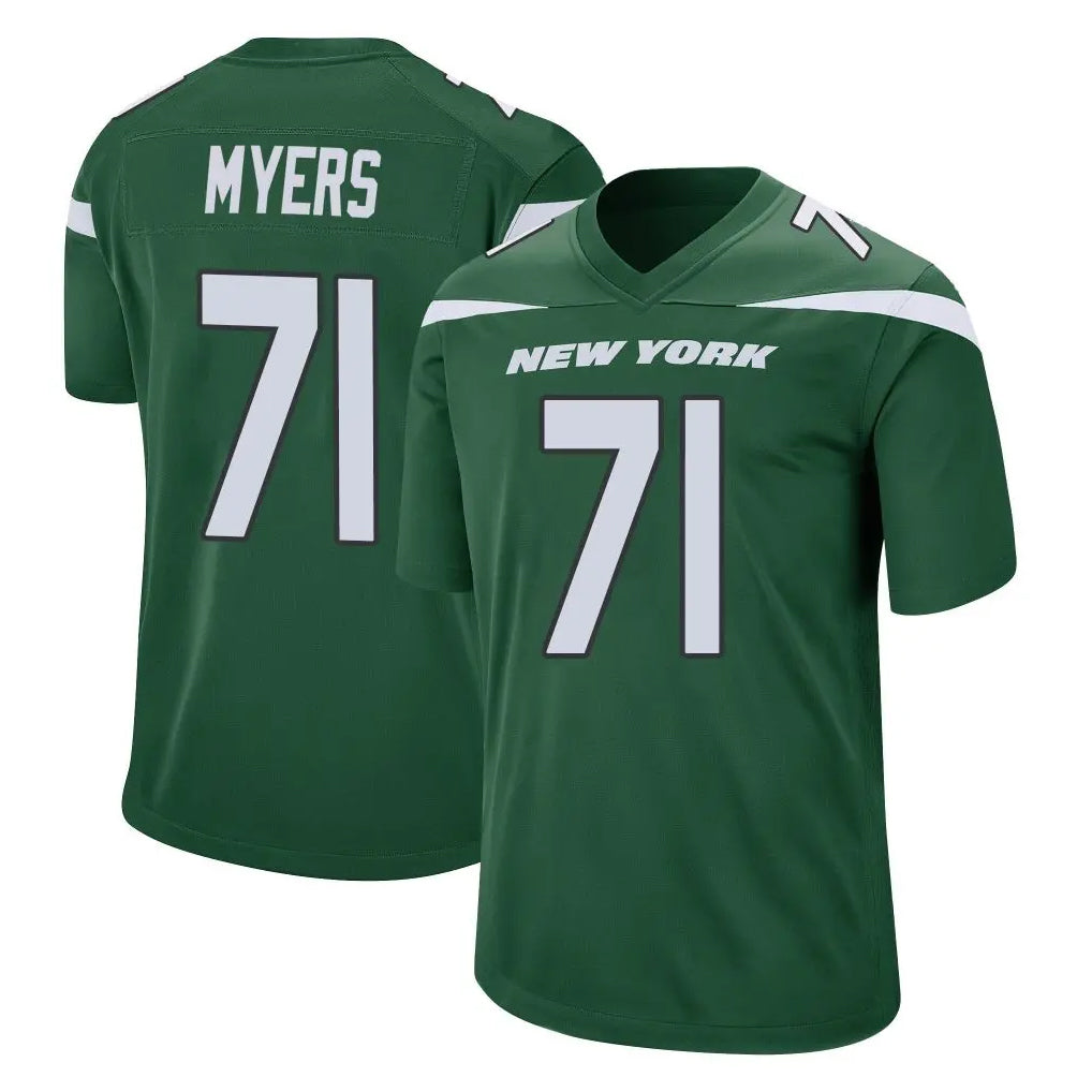 NY.Jets #71 Josh Myers Player Green Home Game Odoa Stitched Jerseys