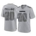 LV.Raiders #20 Isaiah Pola-Mao Player Gray Atmosphere Fashion Limited Game Odoa Stitched Jerseys