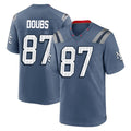 NE.Patriots #87 Romeo Doubs Player Blue Rivalries Collection Home Game Odoa Stitched Jerseys