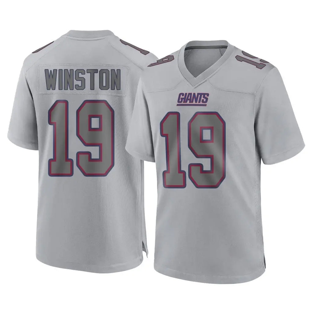 NY.Giants #19 Jameis Winston Player Gray Atmosphere Fashion Limited Game Odoa Stitched Jerseys