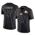KC.Chiefs #27 Chamarri Conner Player Black Limited Reflective Game Stitched Jerseys