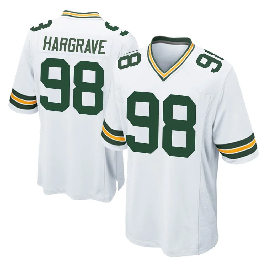 GB.Packers #98 Javon Hargrave Player White Home Game Odoa Stitched Jerseys