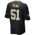 Odoa NO.Saints #51 Jonathan Vilma Black Game Retired Player Jersey