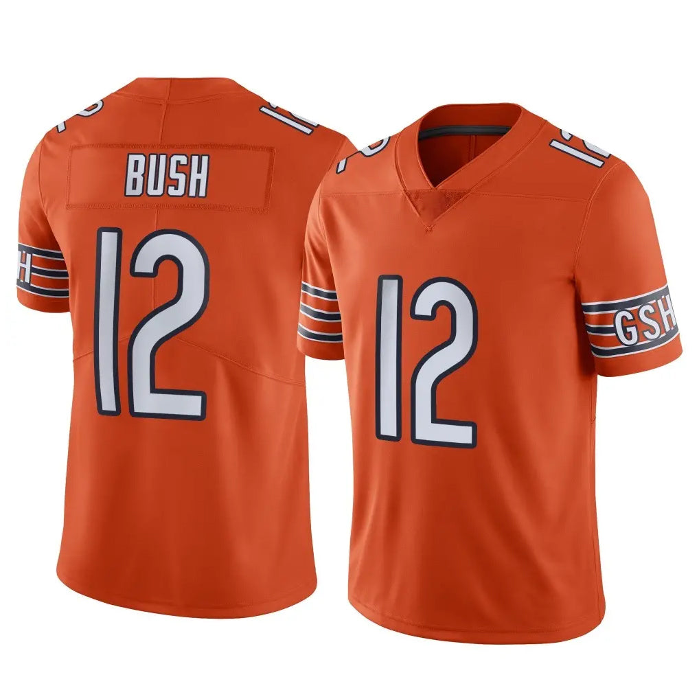 C.Bears #12 Devin Bush Player Orange Alternate Vapor Limited Home Game Odoa Stitched Jerseys