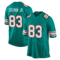 M.Dolphins #83 Kevin Coleman Jr. Player Aqua Alternate Home Game Odoa Stitched Jerseys