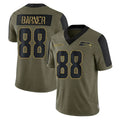S.Seahawks #88 AJ Barner Player Olive Salute To Service Limited Game Odoa Stitched Jerseys