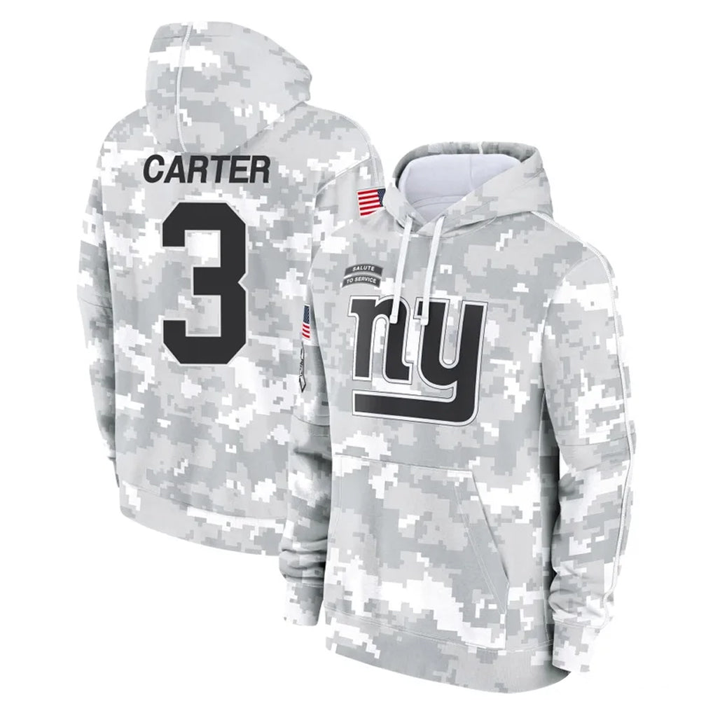 NY.Giants #3 Abdul Carter Player Arctic Camo Salute to Service Pullover Hoodies Limited Game Odoa Stitched Jerseys
