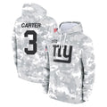 NY.Giants #3 Abdul Carter Player Arctic Camo Salute to Service Pullover Hoodies Limited Game Odoa Stitched Jerseys