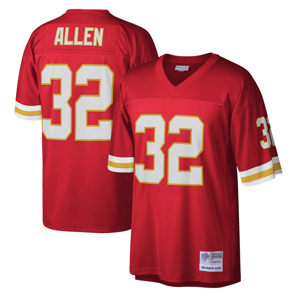 KC.Chiefs #32 Marcus Allen Player Red Mitchell & Ness Legacy Replica Odoa Stitched Jerseys