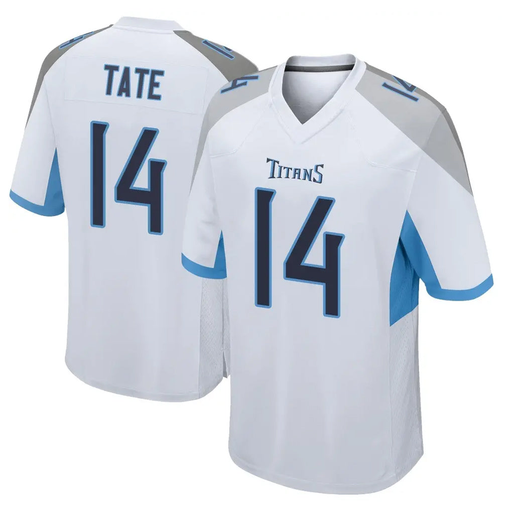T.Titans #14 Carnell Tate Player White Home Game Odoa Stitched Jerseys