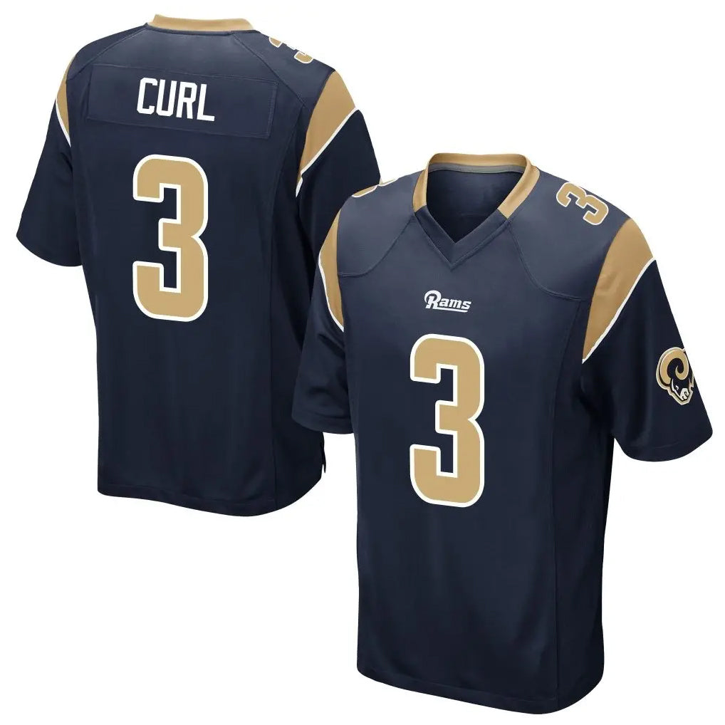LA.Rams #3 Kam Curl Player Navy Home Game Odoa Stitched Jerseys
