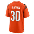 C.Bengals #30 Chase Brown Player Orange Home Game Odoa Stitched Jerseys