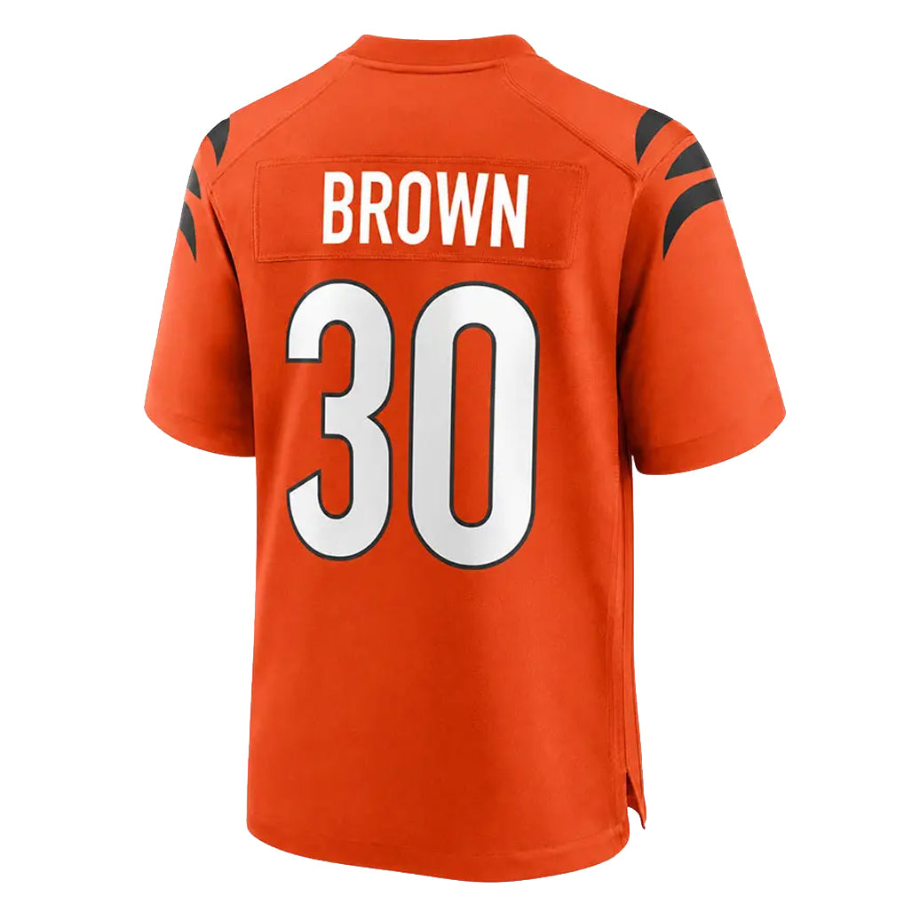 C.Bengals #30 Chase Brown Player Orange Home Game Odoa Stitched Jerseys