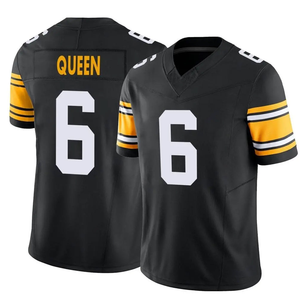 P.Steelers #6 Patrick Queen Player Black Limited Alternate Vapor F.U.S.E. Home Game Odoa Stitched Jerseys