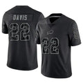 B.Bills #22 Ray Davis Player Black RFLCTV Limited Odoa Stitched Jerseys