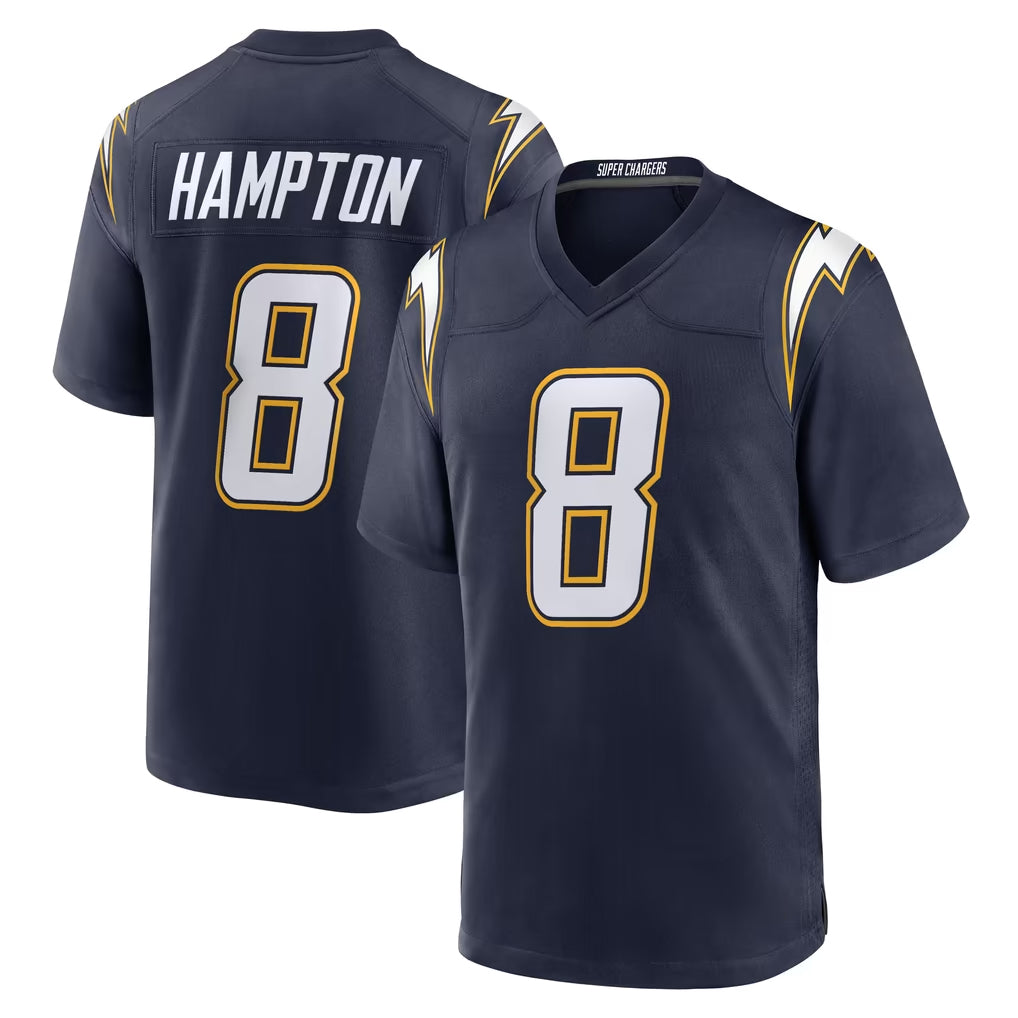 LA.Chargers #8 Omarion Hampton Player Navy Alternate Home Game Odoa Stitched Jerseys