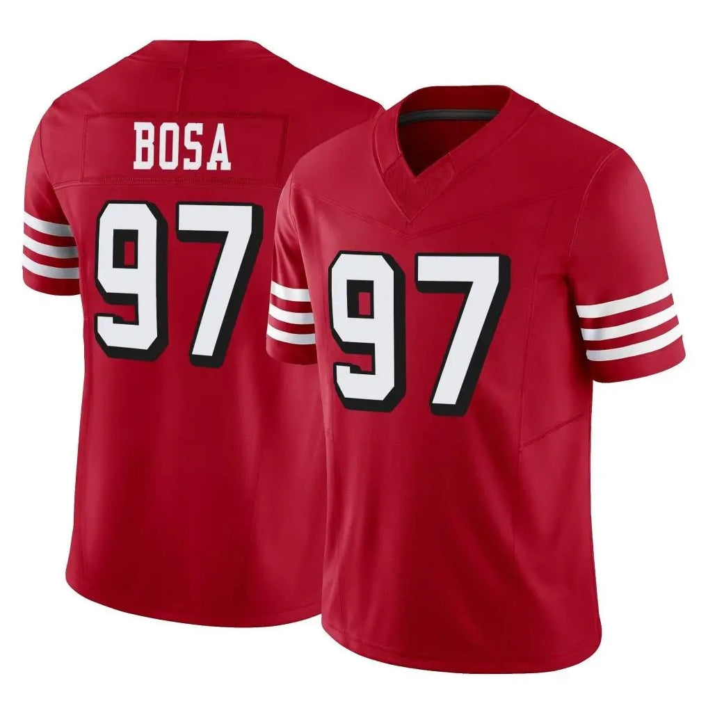 SF.49ers #97 Nick Bosa Player Red Limited Alternate Vapor F.U.S.E. Home Game Odoa Stitched Jerseys