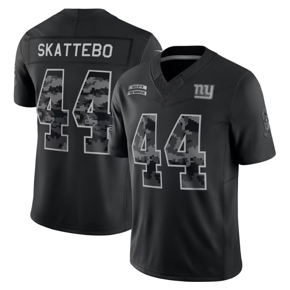 Odoa NY.Giants #44 Cam Skattebo Player Black Limited 2026 Salute to Service Home Game Stitched Jerseys
