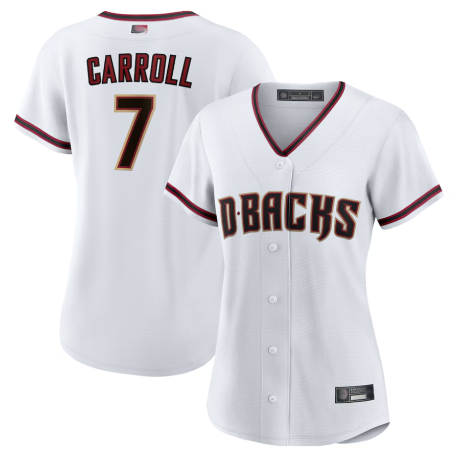 Odoa A.Diamondbacks #7 Corbin Carroll Player White Home Replica Personalized Stitched Jerseys