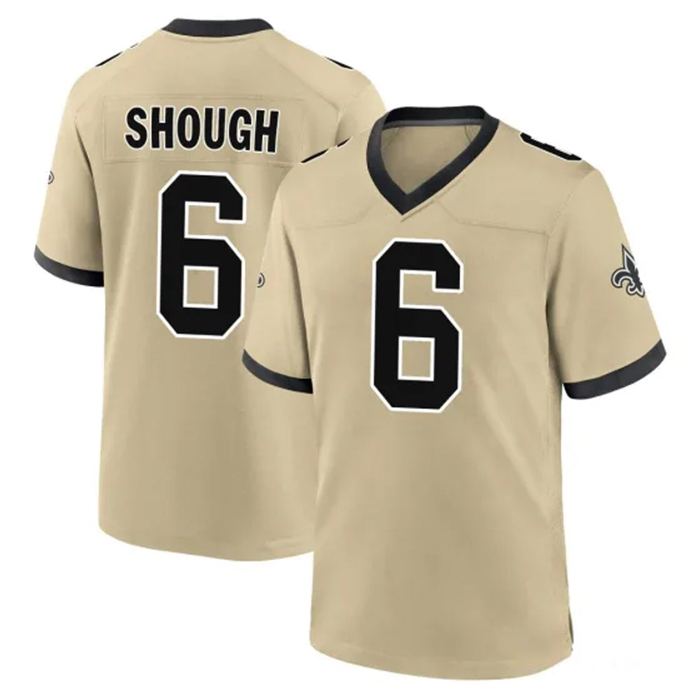 NO.Saints #6 Tyler Shough Player Gold Home Game Odoa Stitched Jerseys