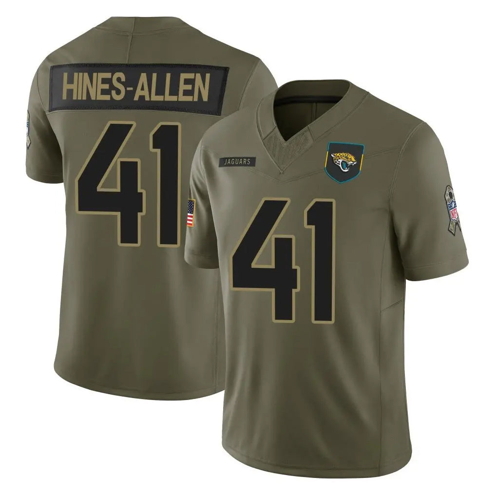 J.Jaguars #41 Josh Hines-Allen Player Olive 2025 Salute To Service Limited Game Odoa Stitched Jerseys
