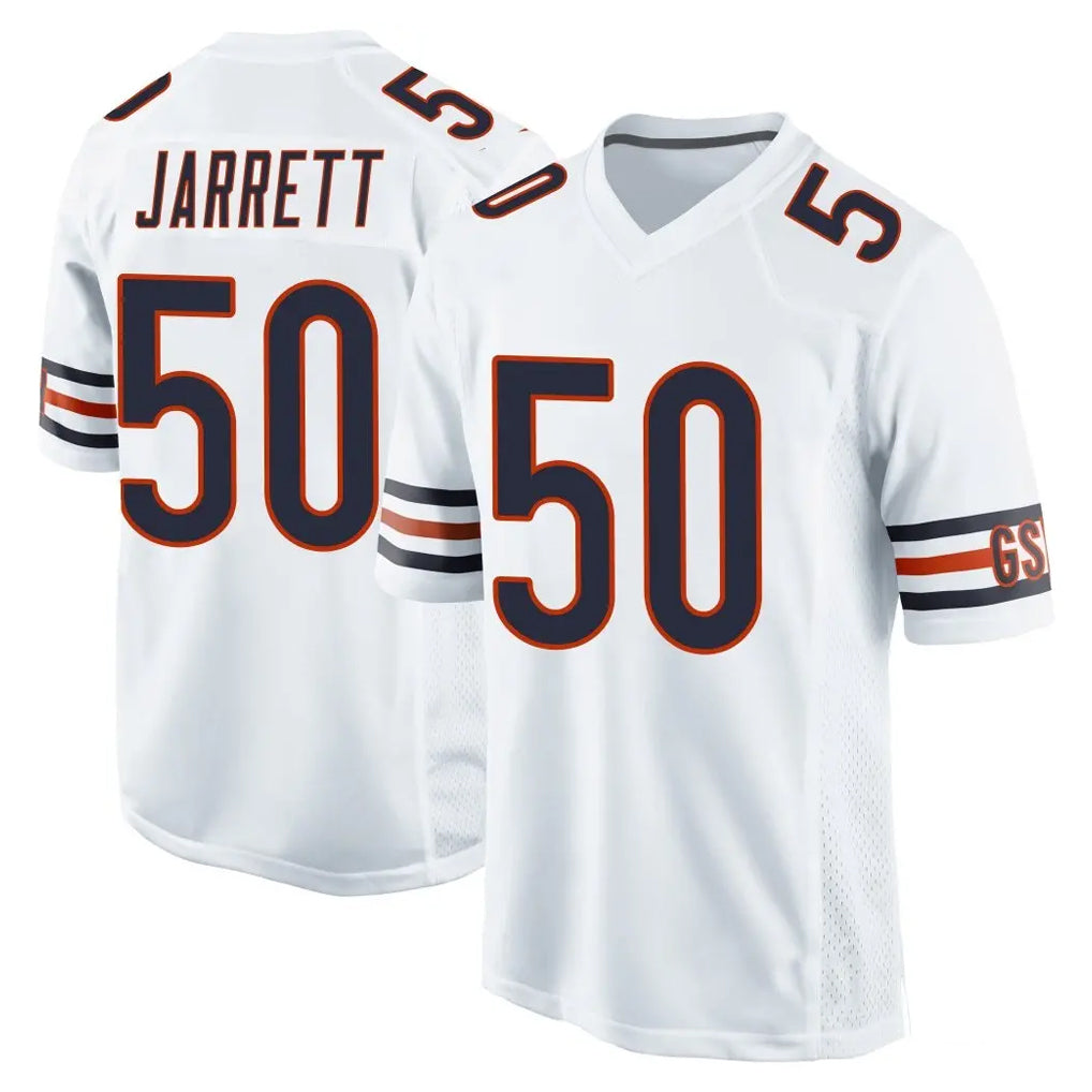 C.Bears #50 Grady Jarrett Player White Home Game Odoa Stitched Jerseys