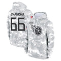T.Titans #66 Fernando Carmona Jr. Player Camo Arctic Salute to Service Pullover Hoodies Home Game Odoa Stitched Jerseys