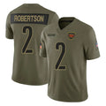 W.Commanders #2 Amik Robertson Player Olive 2025 Salute To Service Limited Home Game Odoa Stitched Jerseys