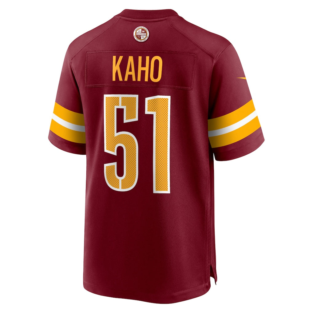Odoa W.Commanders #51 Ale Kaho Burgundy Team Game Jersey