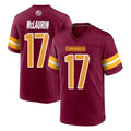 W.Commanders #17 Terry Mclaurin Player Burgundy Home Game Odoa Stitched Jerseys