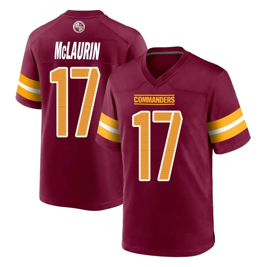 W.Commanders #17 Terry Mclaurin Player Burgundy Home Game Odoa Stitched Jerseys