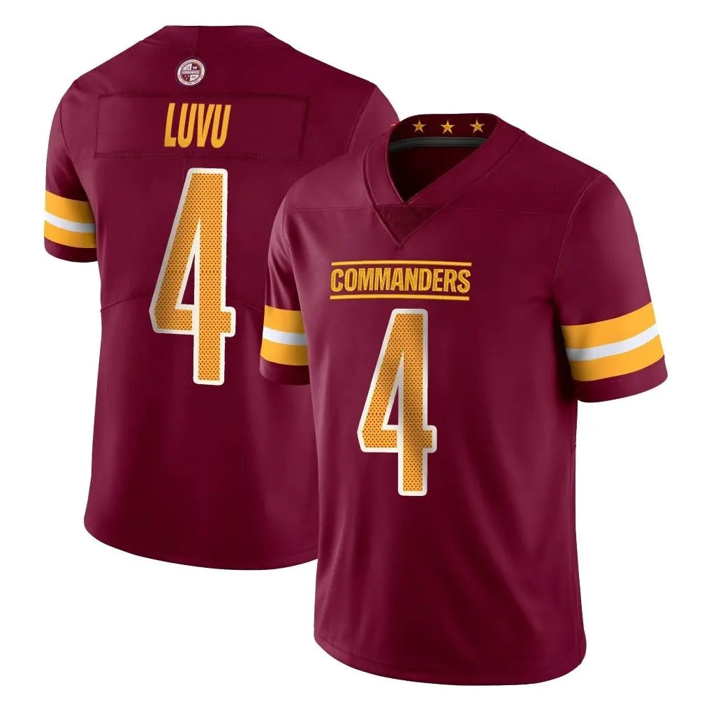 W.Commanders #4 Frankie Luvu Player Burgundy Limited Vapor Home Game Odoa Stitched Jerseys
