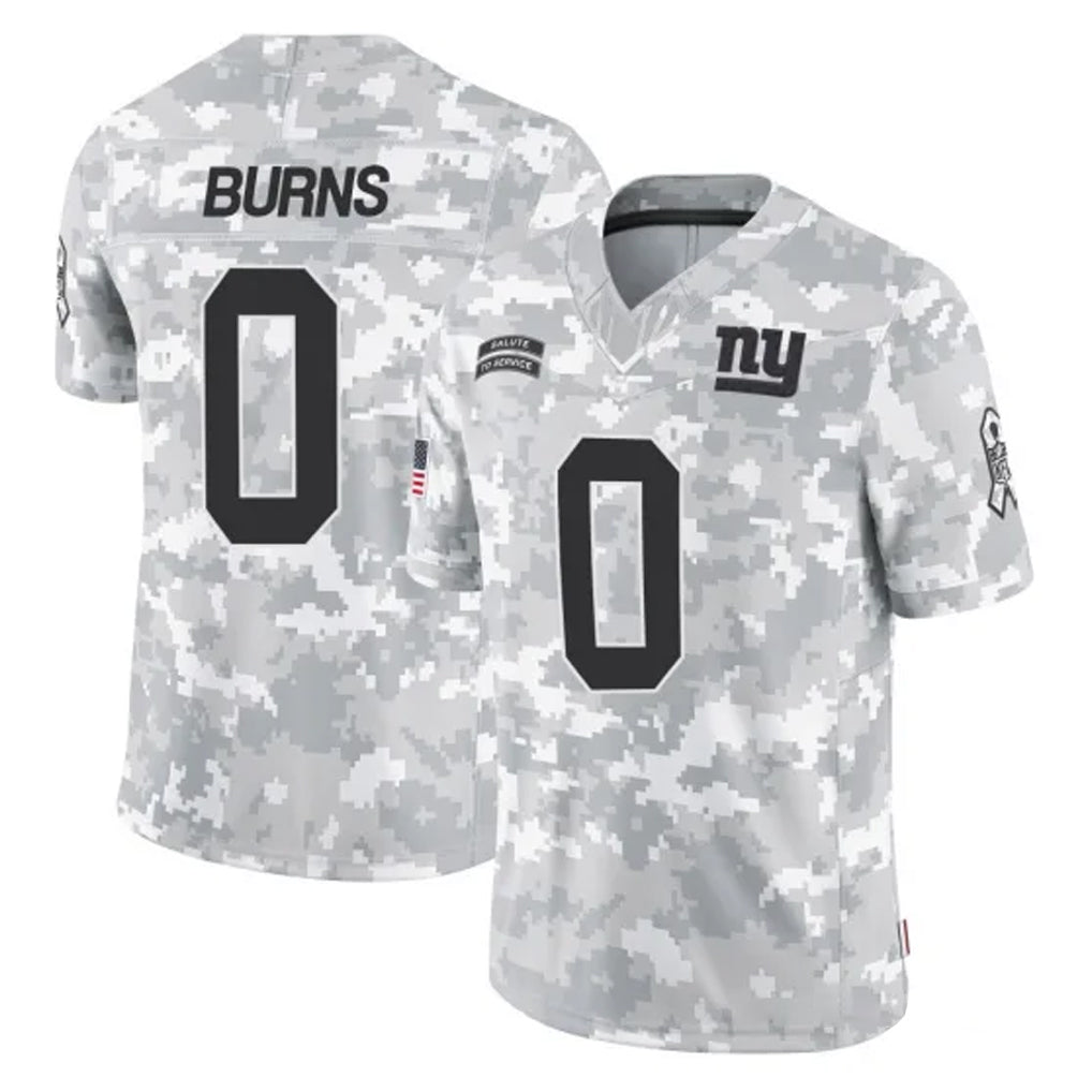 NY.Giants #0 Brian Burns Player Arctic Camo Salute To Service Limited Game Odoa Stitched Jerseys