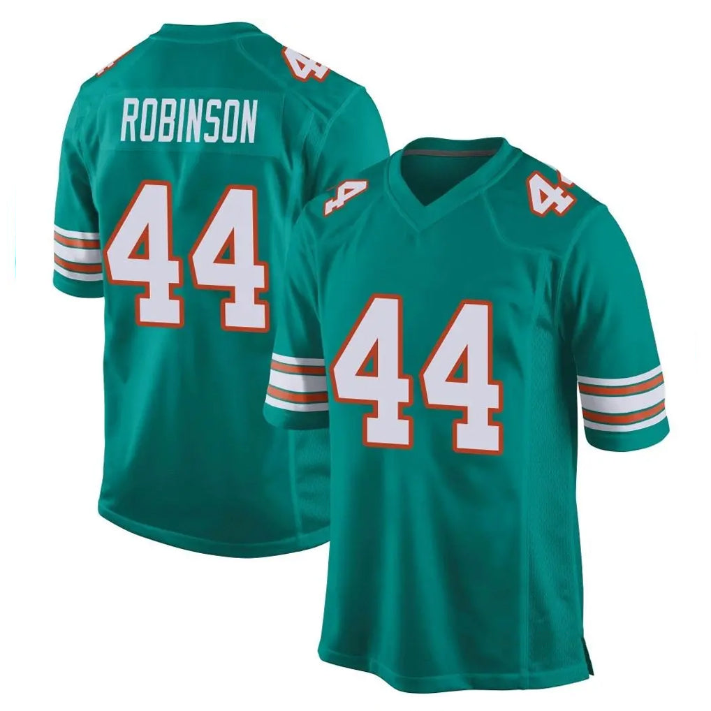 M.Dolphins #44 Chop Robinson Player Aqua Alternate Home Game Odoa Stitched Jerseys