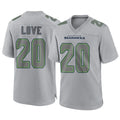 S.Seahawks #20 Julian Love Player Gray Atmosphere Fashion Home Game Odoa Stitched Jerseys