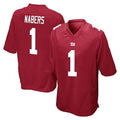 NY.Giants #1 Malik Nabers Player Red Home Game Odoa Stitched Jerseys
