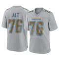 LA.Chargers #76 Joe Alt Player Gray Atmosphere Fashion Home Game Odoa Stitched Jerseys