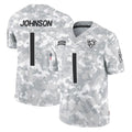 C.Bears #1 Jaylon Johnson Player Arctic Camo Salute to Service Limited Odoa Stitched Jerseys