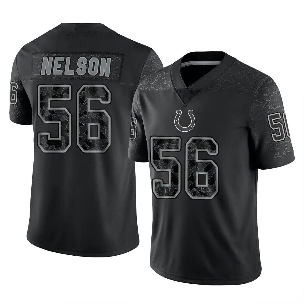 IN.Colts #56 Quenton Nelson Player Black Reflective Limited Game Odoa Stitched Jerseys
