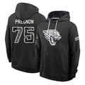 J.Jaguars #75 Emmanuel Pregnon Player 2026 Black Logo Pullover Hoodies Limited Game Odoa Stitched Jerseys
