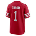 Odoa SF.49ers #1 Groom Scarlet Game Jersey