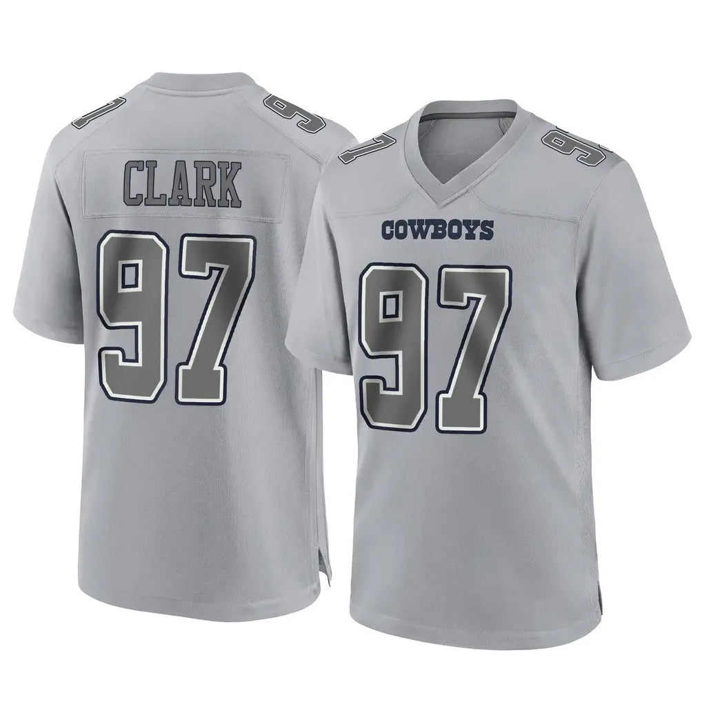 D.Cowboys #97 Kenny Clark Player Gray Atmosphere Fashion Home Game Odoa Stitched Jerseys