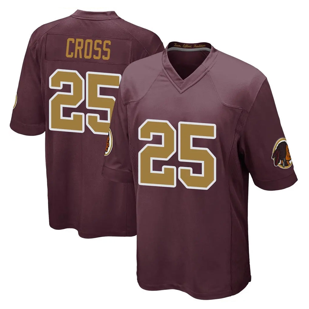 W.Commanders #25 Nick Cross Player Burgundy Alternate Home Game Odoa Stitched Jerseys