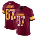 W.Commanders #67 Nick Allegretti Player Burgundy Limited Vapor Home Game Odoa Stitched Jerseys