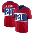 NY.Giants #21 Paulson Adebo Player Red Century Vapor F.U.S.E. Home Game Odoa Stitched Jerseys
