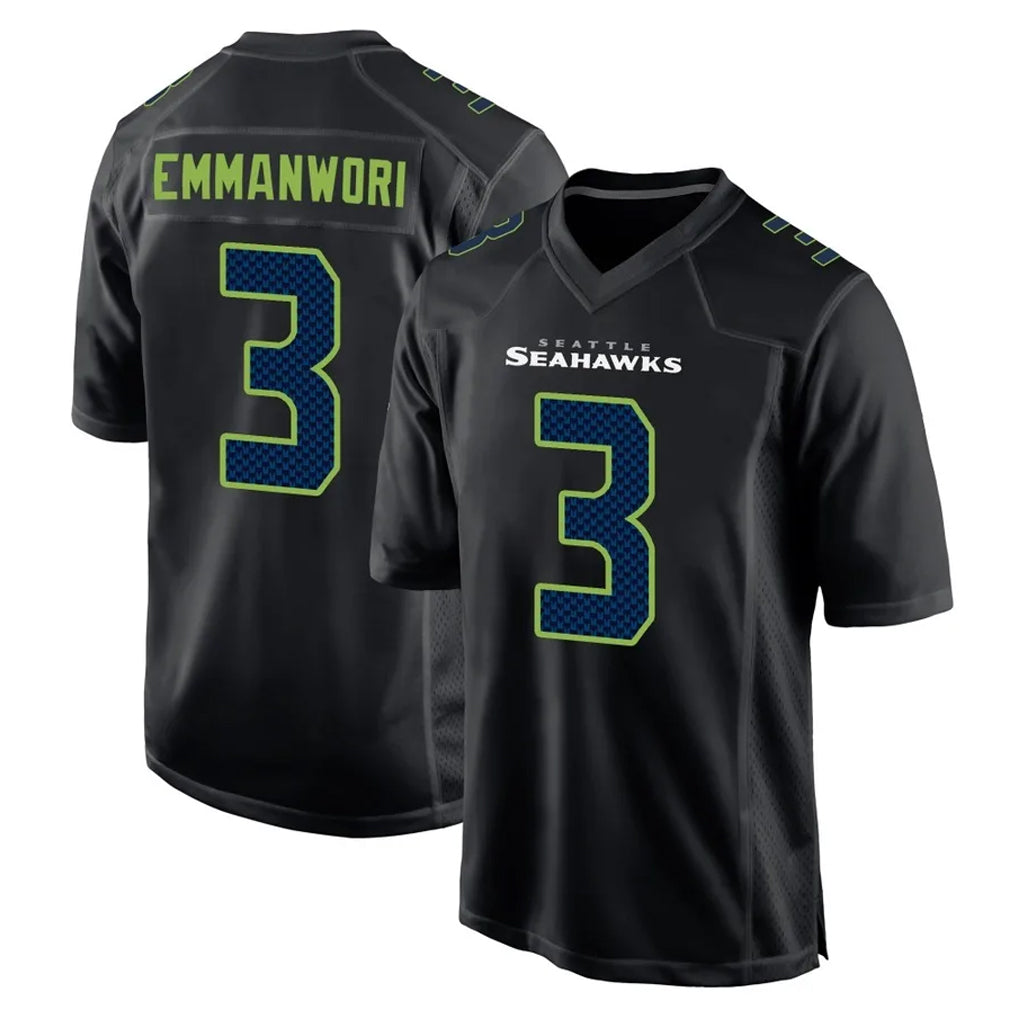S.Seahawks #3 Nick Emmanwori Player Black Limited Fashion Home Game Odoa Stitched Jerseys